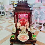 Ban thần tài mái chùa 61 Đẹp Màu Óc Chó Ban thần tài mái chùa 61 Đẹp Màu Óc Chó
